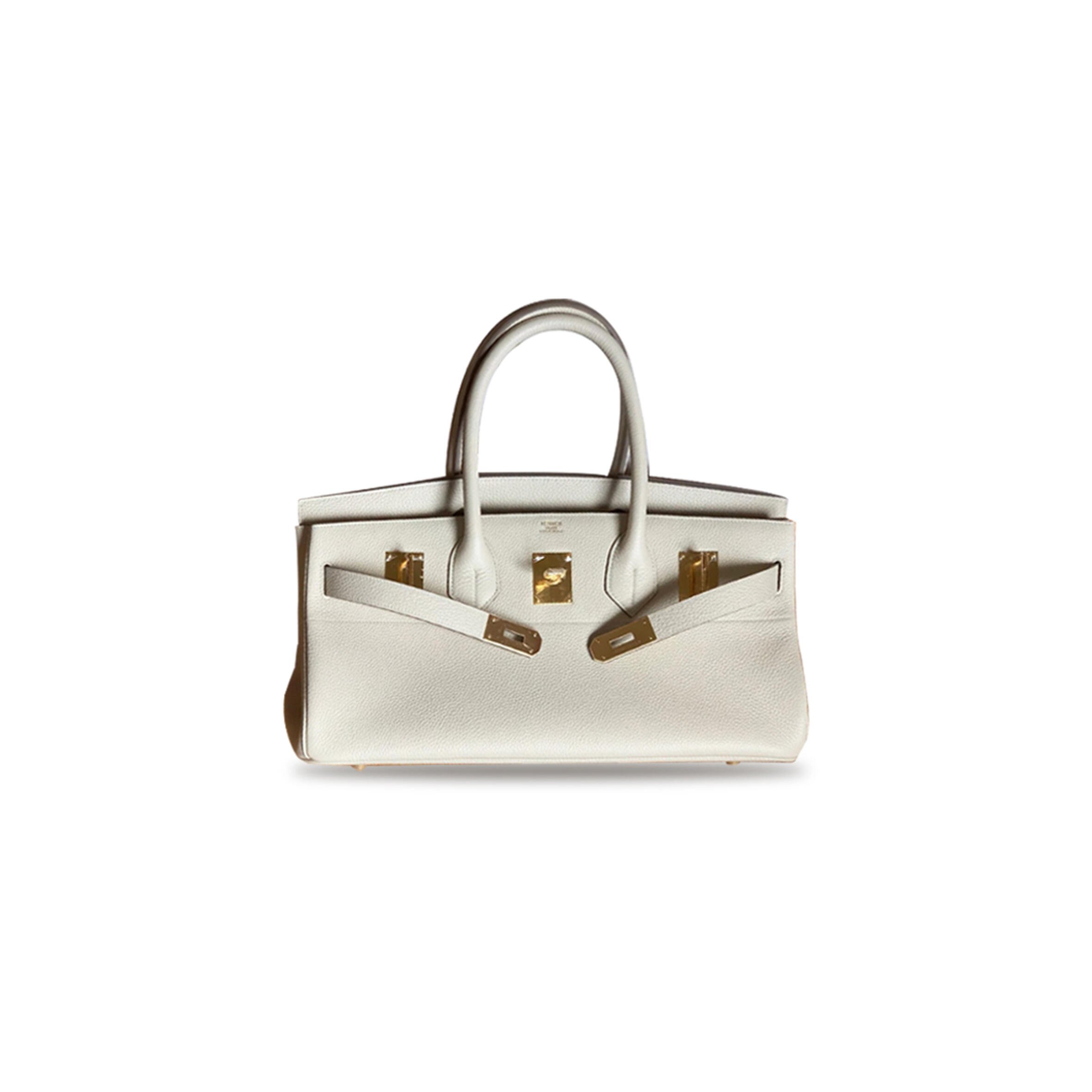 H**mes MASTER SHOULDER BIRKIN 42CM TOGO  MILKSHAKE WHITE GOLD BUCKLE (42cm)